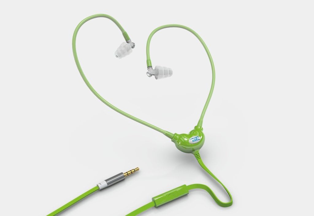 EMF Radiation Free Earphones Headset (Green) BigaMart