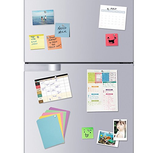 Refrigerator Magnets Premium Brushed Nickel Fridge Magnets, DIY Small Multi-Use Round Magnets for Science, Crafts, Office, Whiteboard, Map (100 PCS) - Thumbnail 5