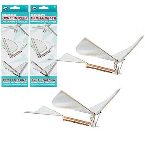 2 Rubber Band DIY Air Plane Ornithopter Birds Models Kites Toys Mechanical Wings - Thumbnail 2