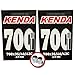 2 x Kenda Inner Tubes - 700 x 35 - 43 - Schrader / Auto Valve - PAIR! FREE VALVE CAP UPGRADE WORTH $4.99!
