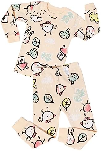 UniFriend Premium Little Boys, Girls 2 Piece Pajama Set Animal Patterned