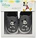 Robeez Baby Old School Mickey Crib Shoe, Old School Mickey Charcoal, 6-12 Months M US Infant