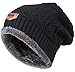 HINDAWI Womens Slouchy Beanie Winter Hat Knit Warm Snow Ski Skull Cap Black