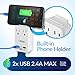 Odoga Travel Adapter Kit – Universal Power Adapter with 2 AC Outlets, 2 USB Ports - International Power Adapters Plugs for Europe, UK, China, Australia, Japan & More
