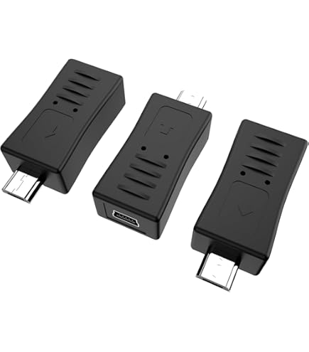 QIANRENON Lot De 2 Mini Adaptateurs USB Mâle Vers Micro USB Femelle Vers Micro USB 2.0
