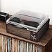 Bluetooth Record Player Belt-Driven 3-Speed Turntable, Vintage Vinyl Record Players Built-in Stereo Speakers, with Headphone Jack/ Aux Input/ RCA Line Out, Brown Woodenthumb 4