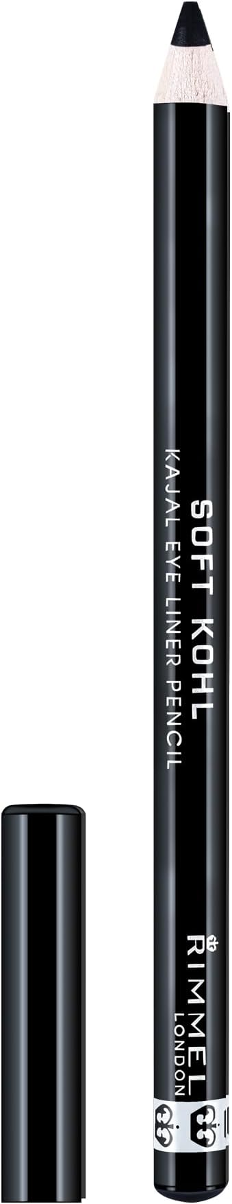 Rimmel Soft Kohl Kajal Eyeliner Pencil Professional Jet Black Smudgeable Long