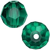 50pcs Adabele Austrian 6mm Faceted Loose Round Crystal Beads Emerald Green Compatible with 5000 Swarovski Crystals Preciosa SS2R-624