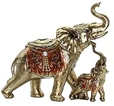 Feng Shui Mama and Baby Elephant Collectible