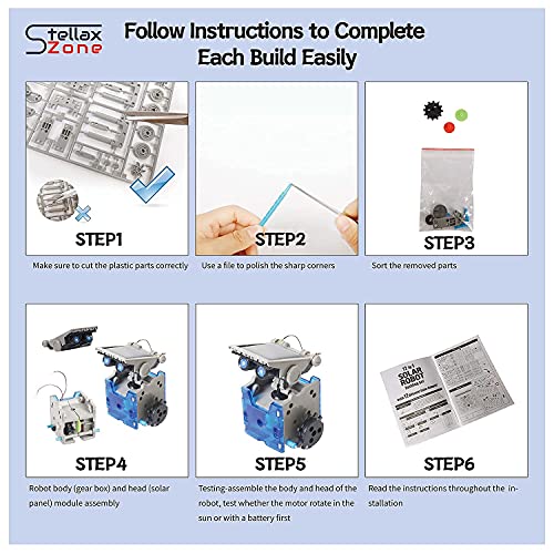 STELLAX ZONE 12 in 1 Solar Robot Kit, Building Robots
