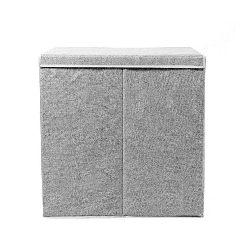 Double Laundry Hamper with Lid & Removable Liners Foldable and