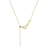 SHIMUTE 24K Gold Plated 1mm O-Link Chain, Adjustable Universal Needle Chain Necklace for Women Hypoallergenic Jewelry