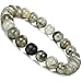 ORAZIO 4Pcs 8mm Beaded Distance Bracelet Natural Stone Couple Lover Relationship Bracelets Elastic