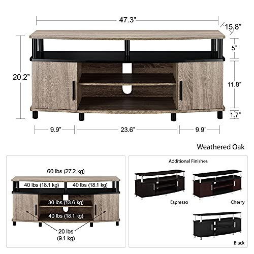 Ameriwood Home Carson TV Stand for TVs up to 50", Espresso Pricepulse