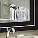 mDesign AFFIXX, Peel-and-Stick Adhesive Vanity Cosmetic Organizer for Hair Care, Jewelry, Bath, Q-Tip Holder, Makeup - 3 Compartment, Clear