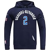 Pro Standard Mens NBA Oklahoma City Thunder Shai Gilgeous-Alexander #2 Classic Pullover Hoodie Midnight Navy L
