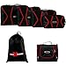 4 Set Packing Cubes: Travel Luggage Compression Packing Organizers Plus Laundry Bag and Large Toiletry Bag