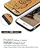 YFWOOD for iPhone 7 Plus Wood Case, Natural Real Wood Engraving Skull Design Shock Absorption Ultra Thin Hybrid Silicone Case for iPhone 7 Plus