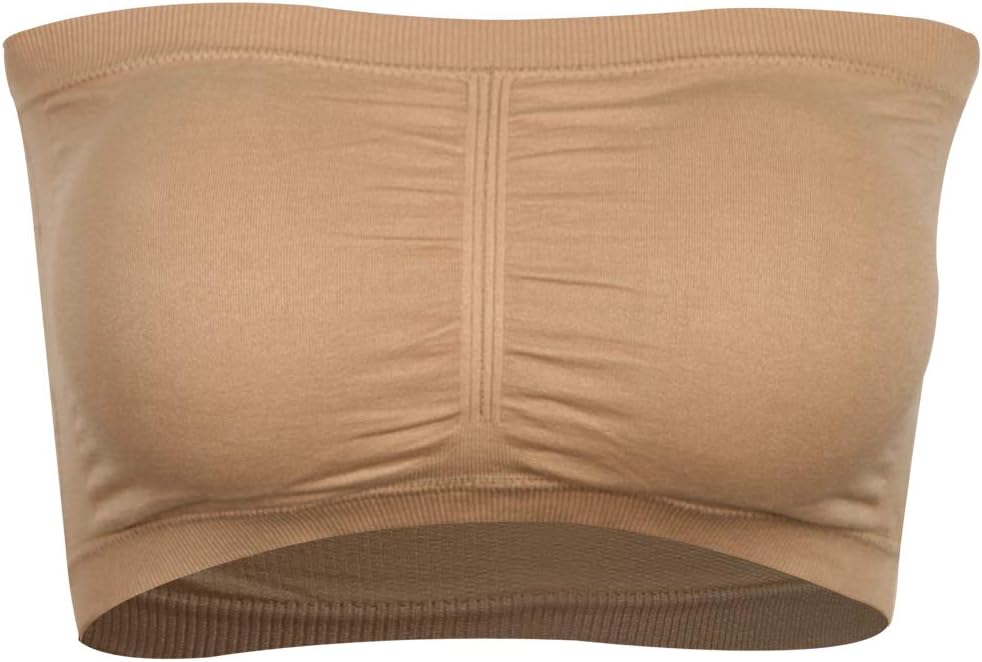 DD DEMOISELLE Padded Tube Bra for Women, Breathable Stretch Push Up Comfy Strapless Basic Sports Bra Lively Bra Student Padded Tube Bra for Women Bra No Straps