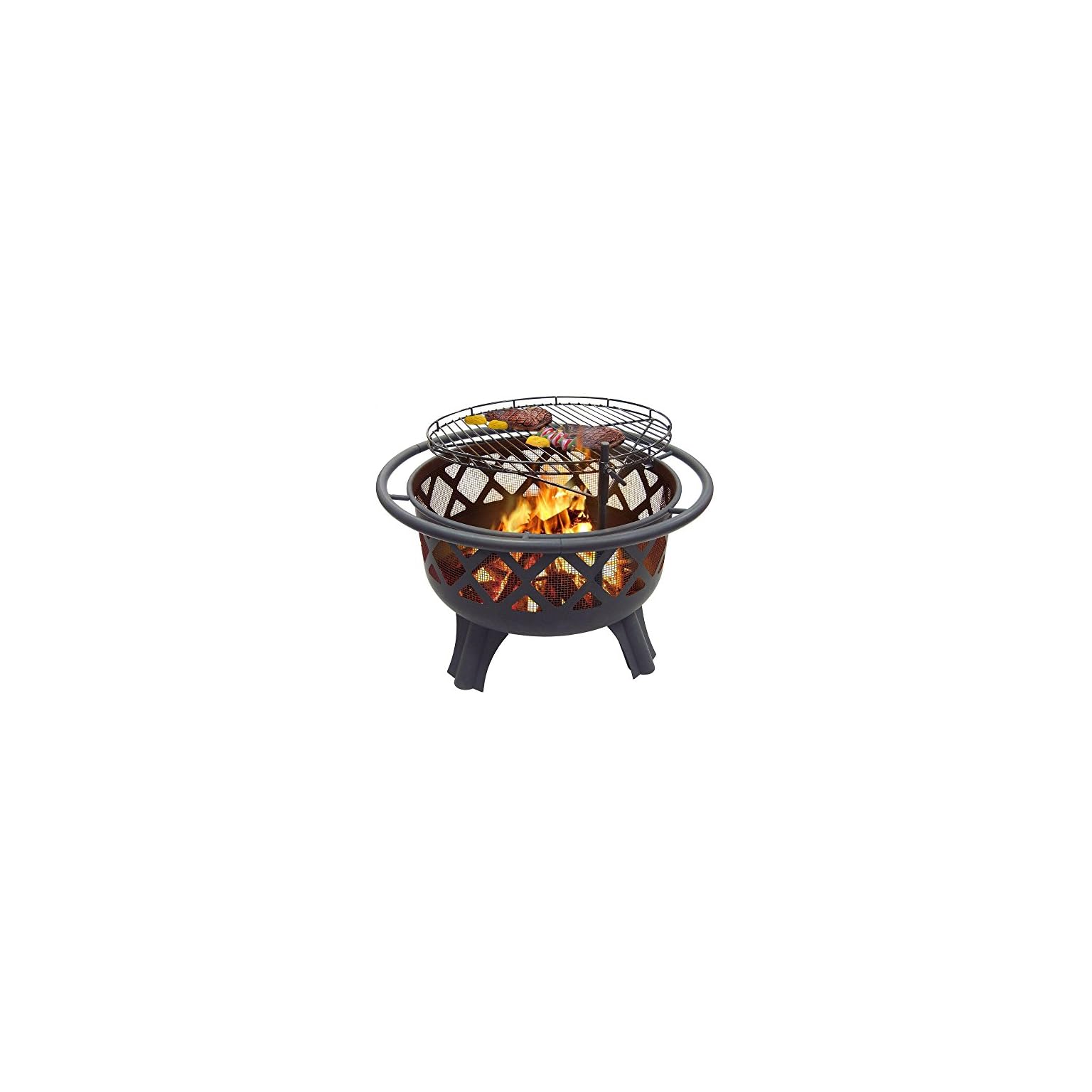 Catalina Creations 29.5” Crossfire Fire Pit Removable Cooking Grill