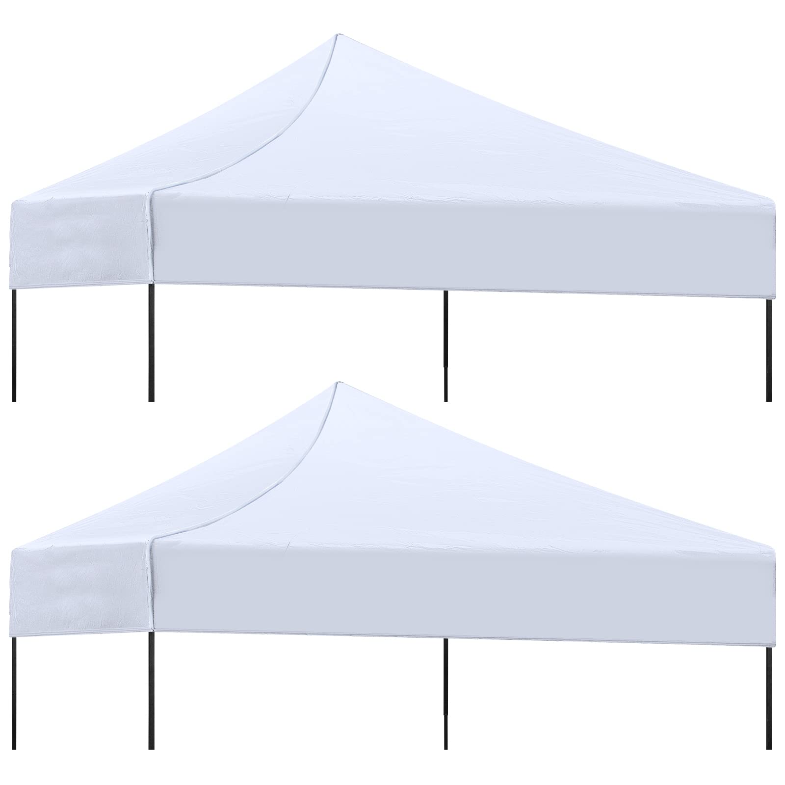 Photo 1 of Amylove 2 Pieces 10x10 Canopy Replacement Top Waterproof Canopy Cover Replacement Pop up Outdoor Tent Parts for Garden Patio Camping Sun Protection, Top Only(White)