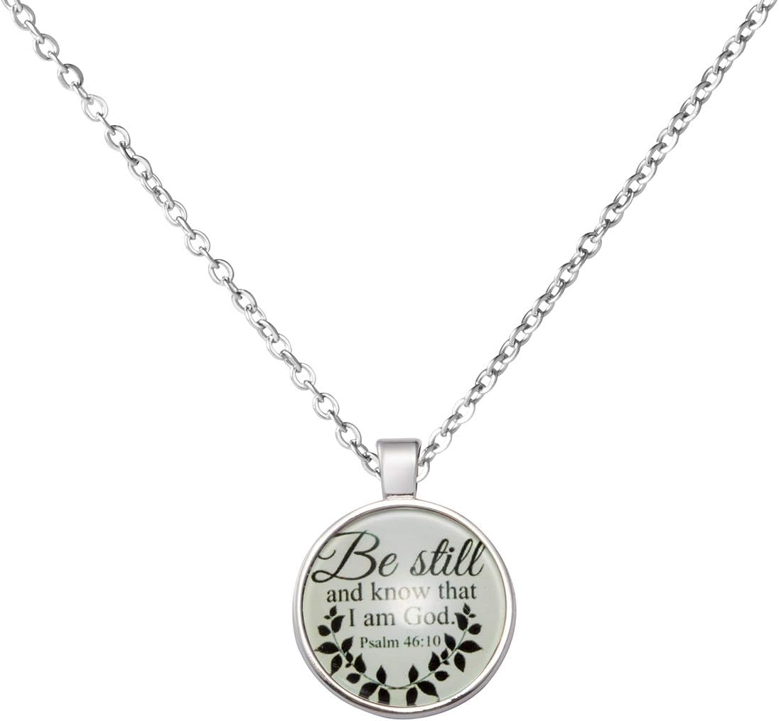 MemgiftChristian Necklace Religious Bible Verse Gift Jewelry for Women Girls