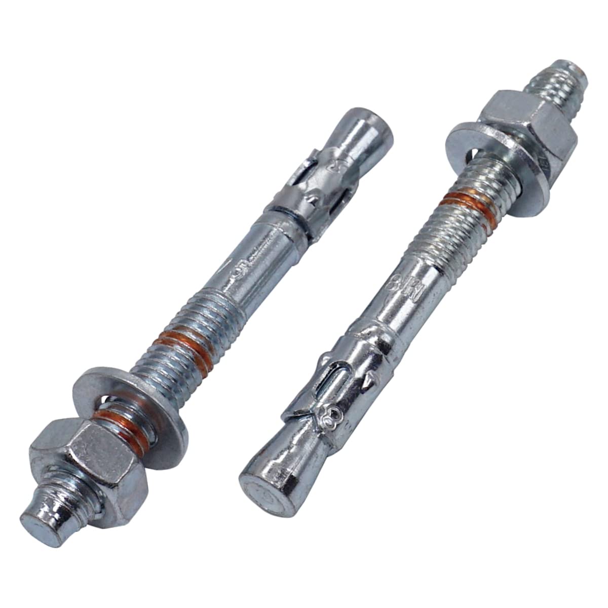 (Pack of 8 pcs) Wedge Anchors M8 x 75 mm, Metal Dowels, Through Bolt Masonry Fixing, Concrete Expansion Anchor (8, M8 x 75 mm)