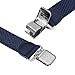 Bundle Monster Mens 2pc Heavy Duty Y-Back Adjustable Suspenders - blue/stripes