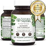 Natural Nutra Eye and Vision Supplement with Lutein, Bilberry and Blueberry Extract, 60 Capsules