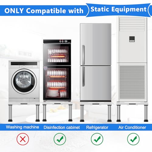 DEWEL Fridge base, height adjustable from 28 to 31 cm, suitable for dishwashers, freezers, cabinets and stationary appliances, black (adjustment range of length: 45 to 67 cm).