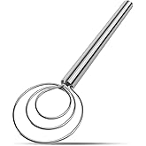 Agttete Danish Dough Whisk Stainless Steel Hook Dutch Bread Mixer Hand Tool for Sourdough Baking Making Blending Pastry Pizza