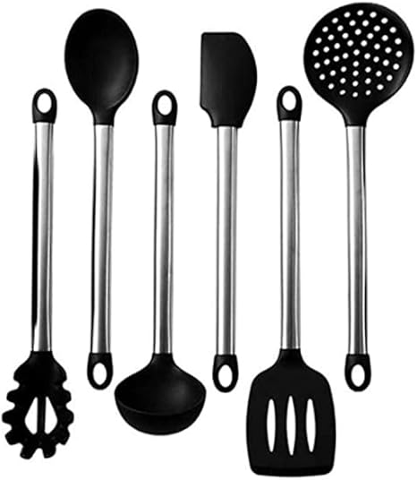 Amazon Maphyton キッチンツール 六点セット シリコン料理調理器具 台所用品 ステンレスハンドル 日本食品安全認証済み Fda認証済み ６点セット ブラック ツールセット オンライン通販