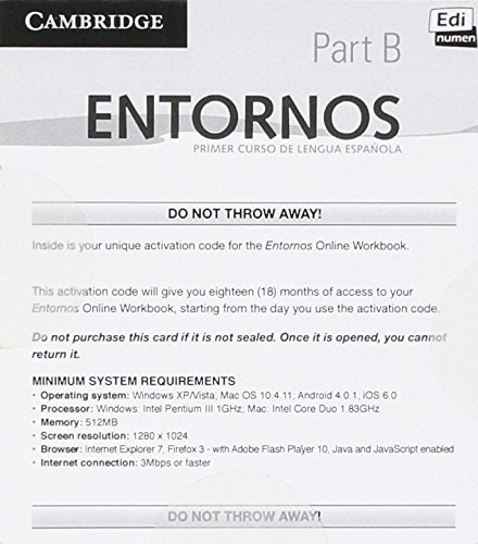 Download Entornos Beginning Online Workbook B Activation Card (Spanish Edition)