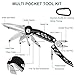 Multitool Knife, Olyeem Multi-Purpose Pocket Folding Knife, 11 In 1 Multi Plier Tool Kit With Carabiner Clip For Outdoor Survival, Camping, Hunting, Fishing, Hiking and Indoor Everyday Use