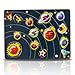 Wooden Peg Puzzle, Planets Theme - Learning Educational Pegged Puzzle for Toddler & Kids (12 pcs) Gleeporte