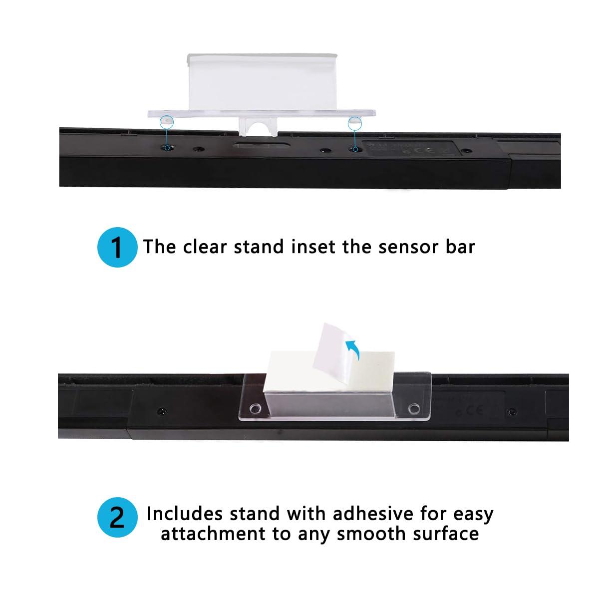 EQINI USB Sensor Bar for Wii, Replacement USB Wired Infrared Ray Sensor Bar for Wii, Wii U, and PC, includes Stand.