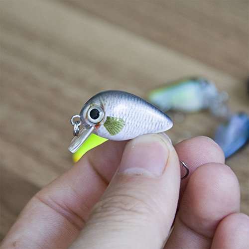FOVONON Crankbaits Set Lure Fishing Hard Baits Swimbaits Boat Ocean Topwater Lures Kit Fishing Tackle Minnow Vib Set for Trout Bass Perch Fishing Lures with Box (F103B) - Thumbnail 6