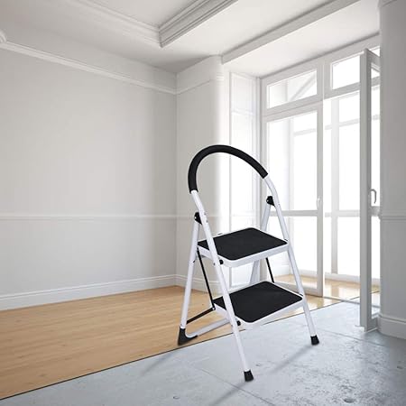2 1 Step Ladder Step Stool Folding Portable Ladder Unine Steel