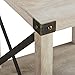 Walker Edison Sedalia Modern Farmhouse Metal X Side Table, 18 Inch, White Oak