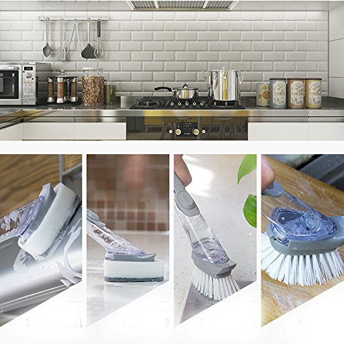M-bestl Kitchen Brush with Soap Dispenser /detergent dispensing