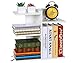 PAG Wood Desktop Bookshelf Assembled Countertop Bookcase Literature Holder Accessories Display Rack Office Supplies Desk Organizer, White