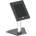 Pyle Anti-Theft Tablet Security Stand Kiosk - Aluminum Metal Countertop Desktop Desk Table Mount Tablet Case Holder w/ 14 Inch Pole, Tilt Adjustable, Designed for iPad 2 3 4 Air Tablets PSPADLK12