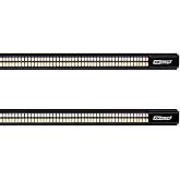 48-60 Inch White Amber Dual Color Running Board Lights with Turn Signal Step Light
