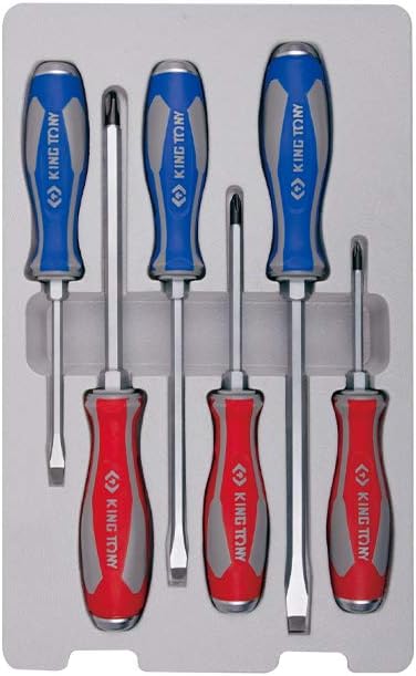 King Tony 30206mr Jeu De Tournevis Lame Traversant A Fente Et Phillips Set De 6 Amazon Fr Auto Et Moto