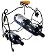 6 Bottle Metal Wine Rack storage with Bonus Bottle Opener Corkscrew - Stylish Grapevine Design Perfect for Floor, Cabinet, Bar Cart, Countertop - Great gift idea Includes 2 free eBooks primary