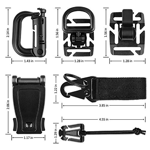 Jeicy Tactical Gear Clip Strap for Molle Webbing Attachments Tactical Backpack Vest Belt 32 Pieces