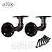 Shelf Brackets,GoYonder Industrial Pipe Floating Shelf Brackets Wall Mounted Pipe Brackets for Steampunk Home Decor,2 Pack (15X8CM, Bronze Finish)