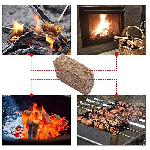 Veksun Fire Starter 160 Squares Charcoal Starter for BBQ Grill,Campfire,Fireplace, All Natural Easy Quick Lighting Long Burn Duraflame Waterproof Firelighters