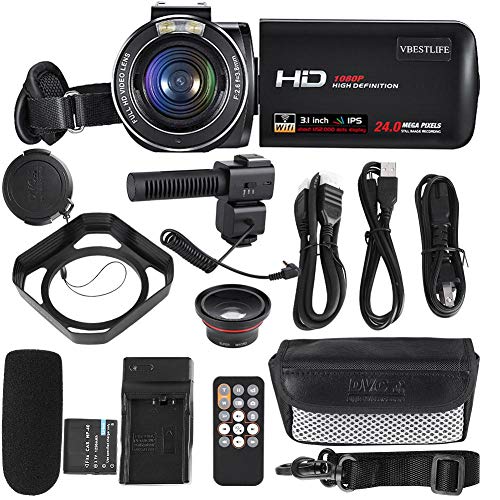 Akozon Digital Camera HDVZ20 3.0 in IPS Screen WiFi 16x Digital Zoom