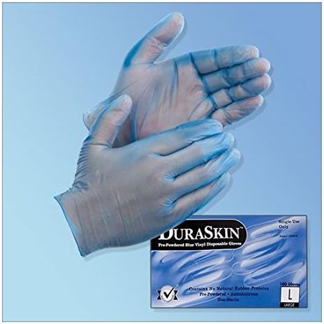 Blue Vinyl 5 Mil Industrial Gloves, LP, LG, 1,000/case